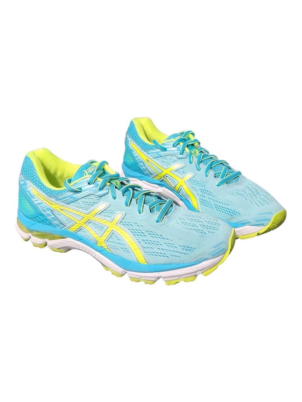 ASICS Gel-Purpose 3 Aqua and Yellow Trail Running Shoes Size 8.5 EUC